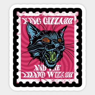 King Gizzard Lizard Wizard Psychedelic Cat Sticker